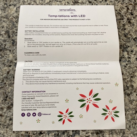 Temp-tations LED Timer Candles (QVC) - Picture 5 of 6